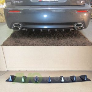 Aizmugurējā bampera apakšējā difuzora papildinājums ar ribām priekš Lexus IS-F Mk2 XE20