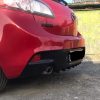 Rear Bumper lower diffuser addon with ribs / fins for Mazda 3 - Image 2