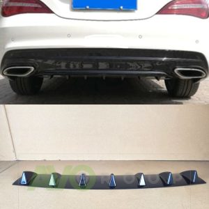 Aizmugurējā bampera apakšējā difuzora papildinājums ar ribām priekš Mercedes-Benz CLA W117