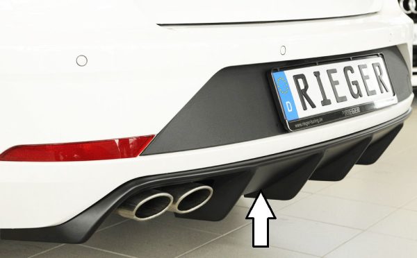 Rieger Rear bumper diffuser for Seat Leon FR (5F) without hitch ST / Station wagon