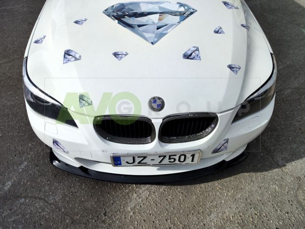 Накладка переднего бампера / Спойлер / Губа для BMW 5 E60 / E61 03-10 v3 ABS (Copy) – Изображение 3
