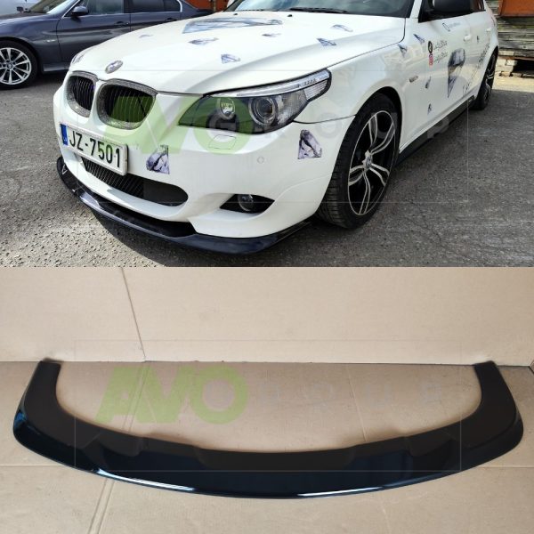 Накладка переднего бампера / Спойлер / Губа для BMW 5 E60 / E61 03-10 v3 ABS (Copy)