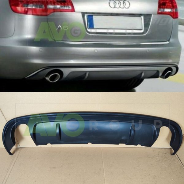 Sport style Rear Bumper Diffuser for Audi A6 C6 2008-2011