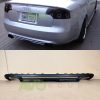Twin Double Exhaust Rear Bumper Diffuser for Audi A4 B7 2004-2008