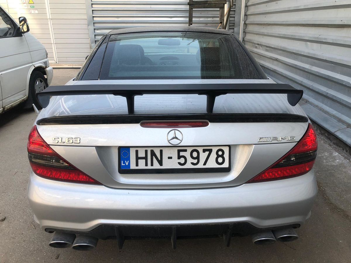 dtm style trunk boot lid spoiler for mercedes sl r320 grp