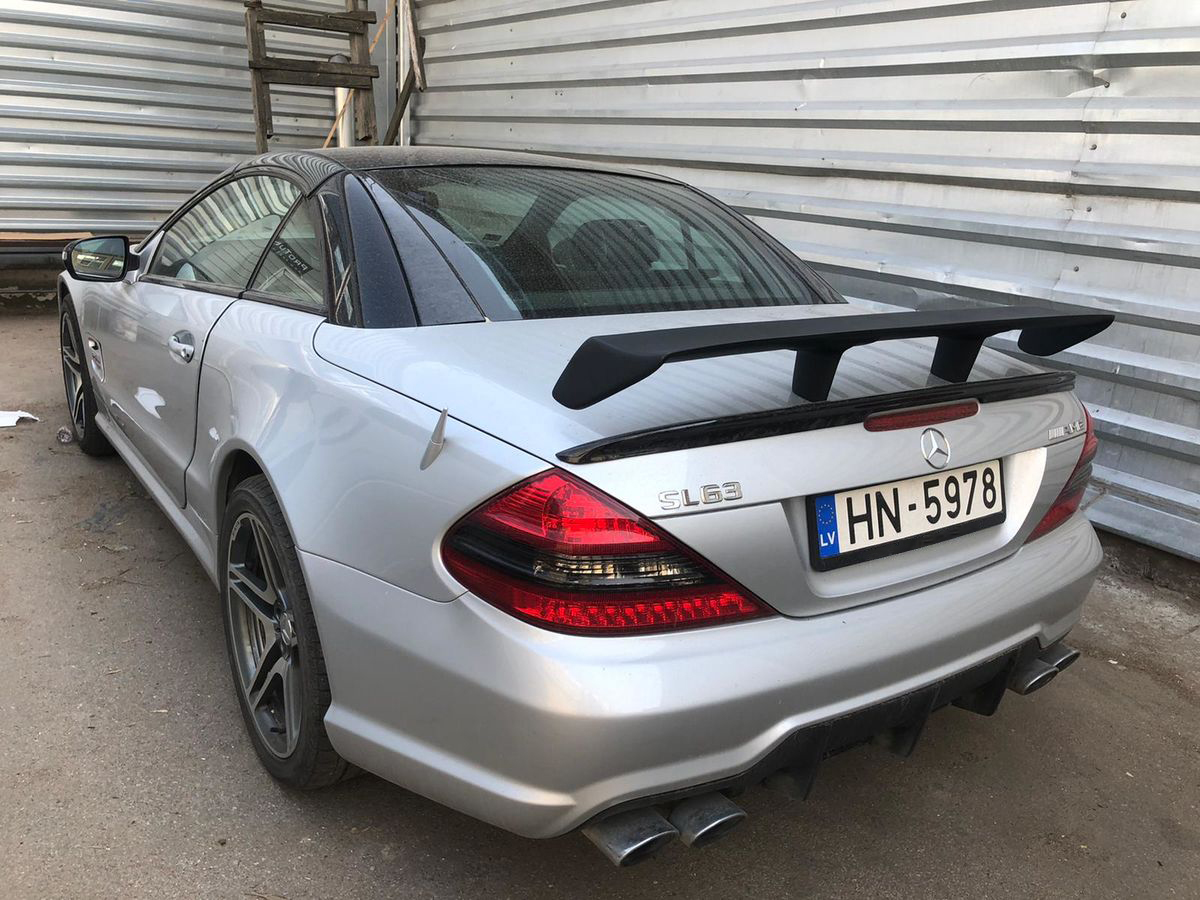 dtm style trunk boot lid spoiler for mercedes sl r320 grp