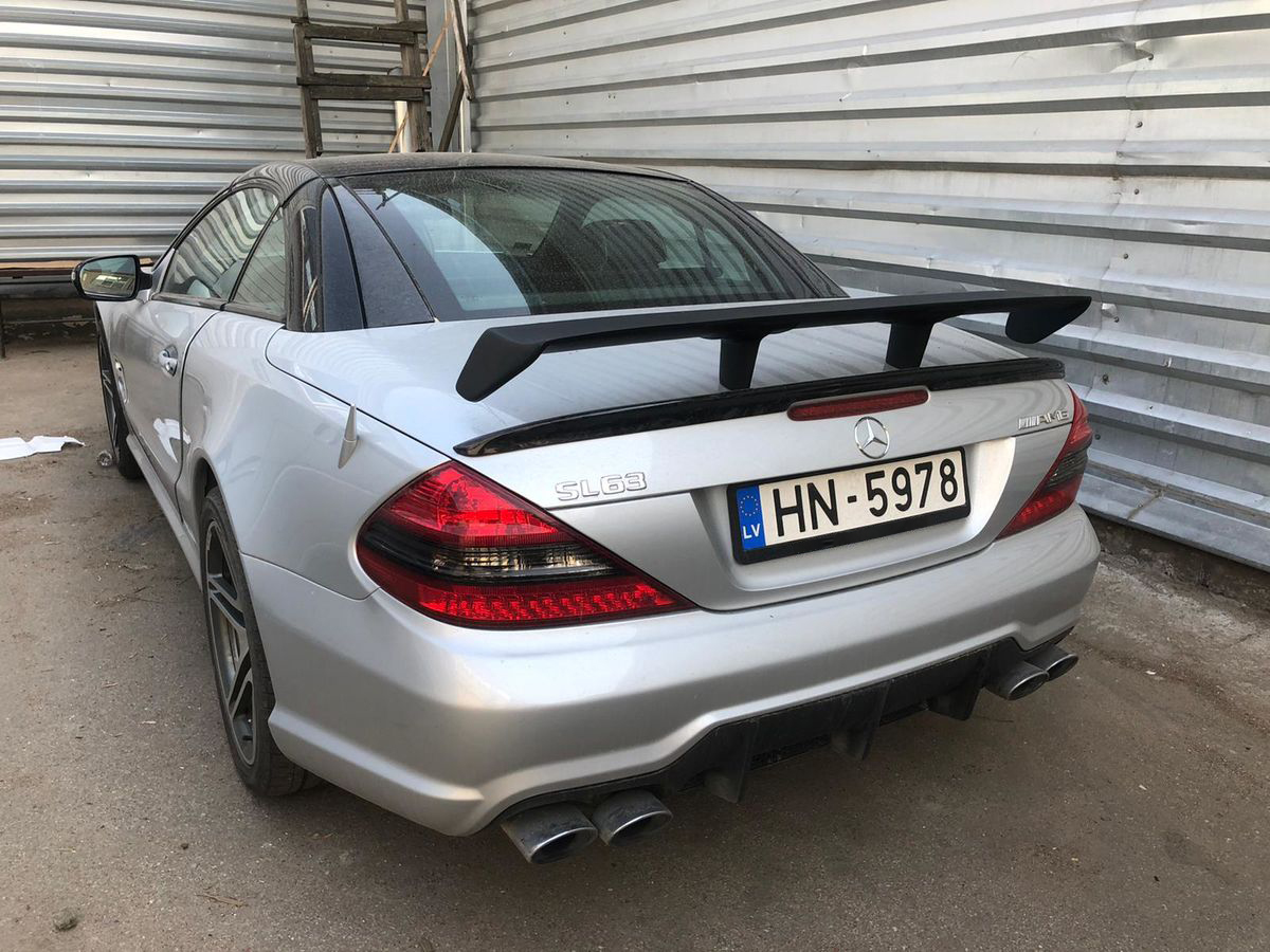 dtm style trunk boot lid spoiler for mercedes sl r320 grp