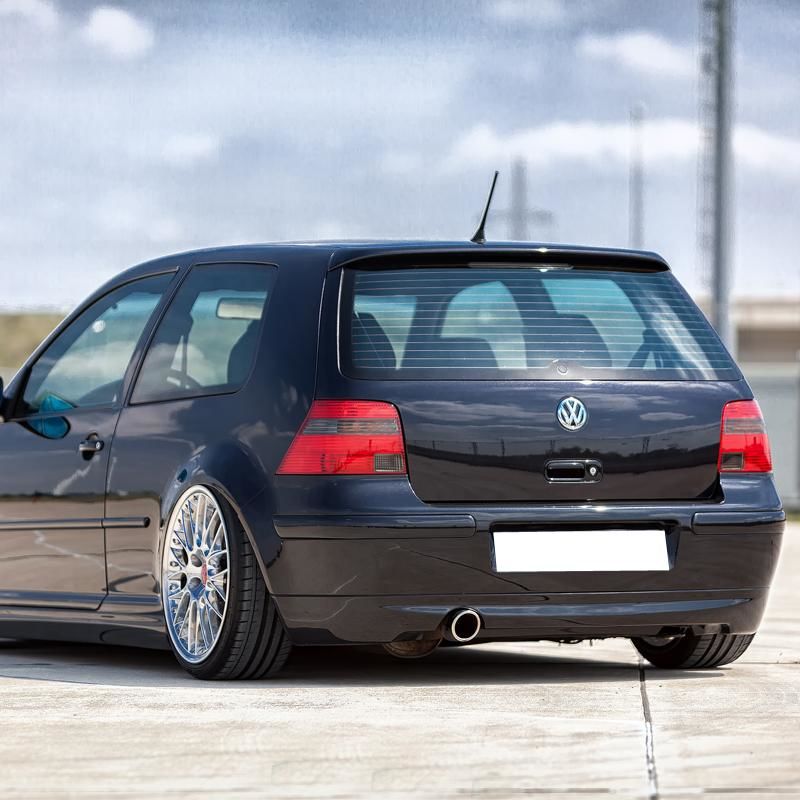 gti 25th anniversary rear bumper diffuser for vw golf 4 1997 2005 hatchback (with silencer hole)