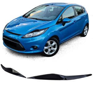 headlight eyelids for ford fiesta 7 2008 2013 abs gloss