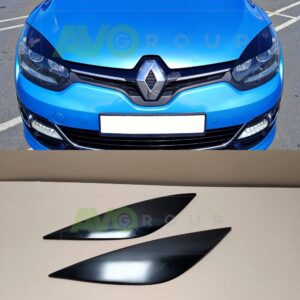 headlight eyelids for renault megane 3 2014 2016 abs matt