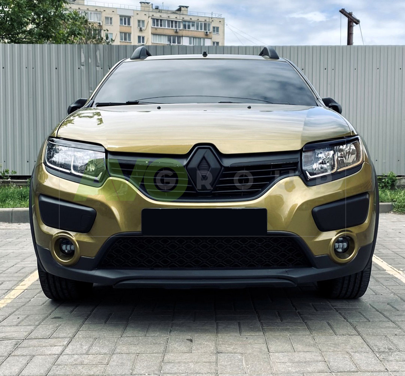 headlight eyelids for renault sandero 2 2012 2016 abs gloss