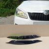 headlight eyelids for skoda fabia 2 / roomster 2006 2010 v1 abs gloss
