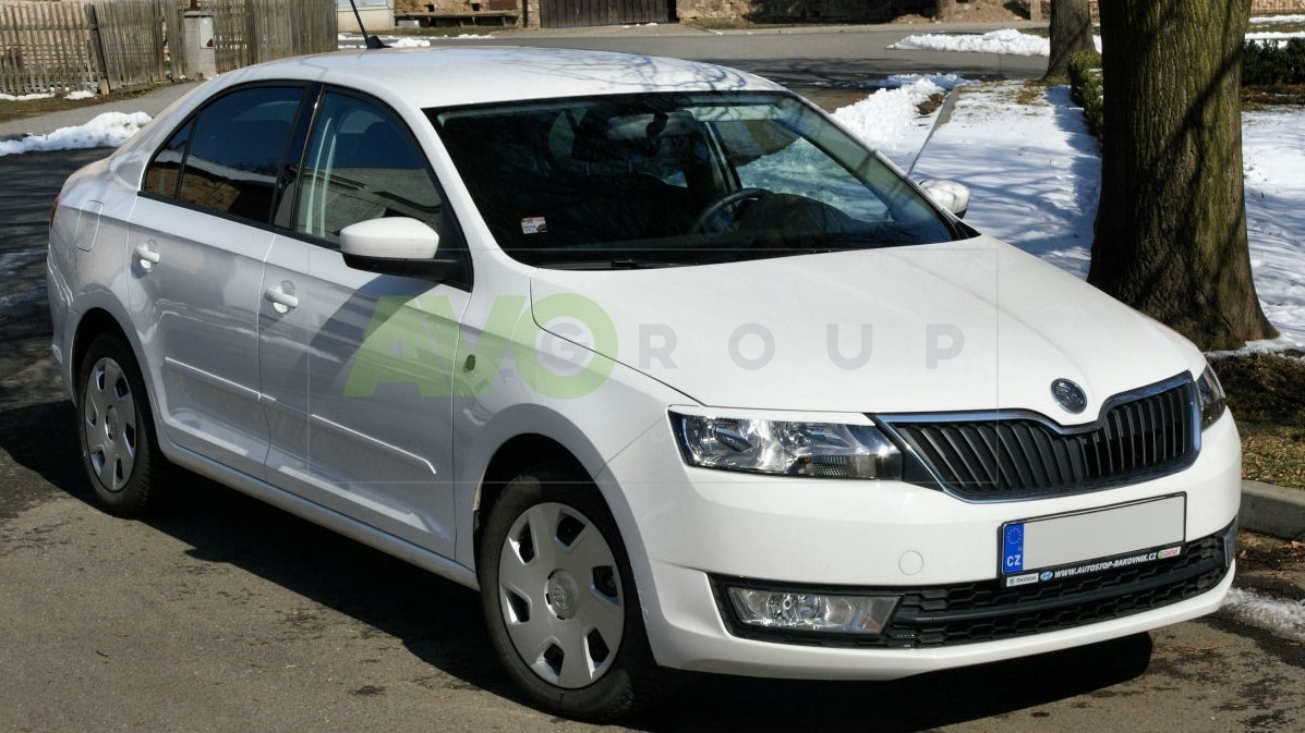 headlight eyelids for skoda rapid 2012 2019 abs matt