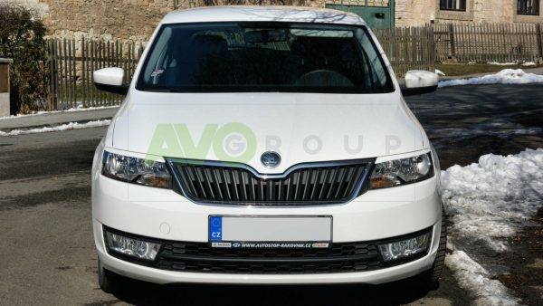 headlight eyelids for skoda rapid 2012 2019 abs matt