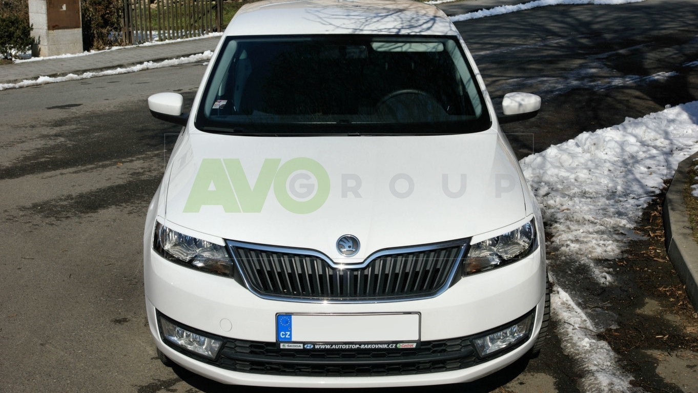 headlight eyelids for skoda rapid 2012 2019 abs matt