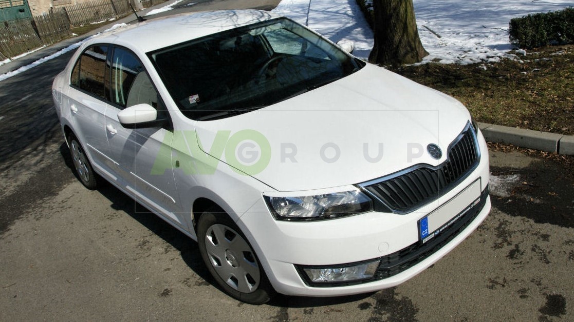 headlight eyelids for skoda rapid 2012 2019 abs matt