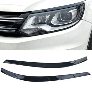 headlight eyelids for vw / volkswagen tiguan 2011 2015 abs gloss