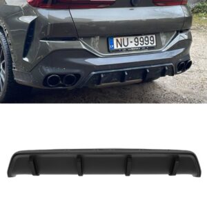 performance rear bumper diffuser for bmw x6 g06 m sport abs matt