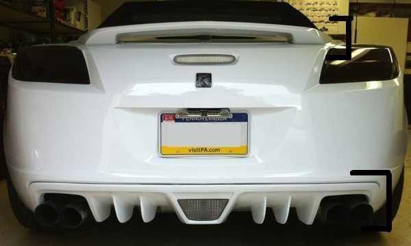 rear bumper diffuser for opel gt 2007 2009 grp