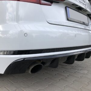 rs style rear bumper diffuser for audi a4 b9 prefacelift 2016 2019 s line