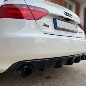 rs style rear bumper diffuser (one exhaust from both sides) for audi a5 / s5 coupe 2007 2011