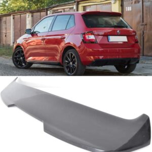 rs style roof boot lid spoiler for skoda fabia 3 2014 2018
