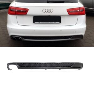s line style rear bumper diffuser for audi a6 c7 avant se 2011 2015 with hole on left side