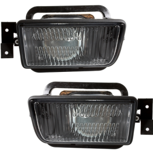 Black smoked Foglights set with lens for BMW 5 E34 1987-1996