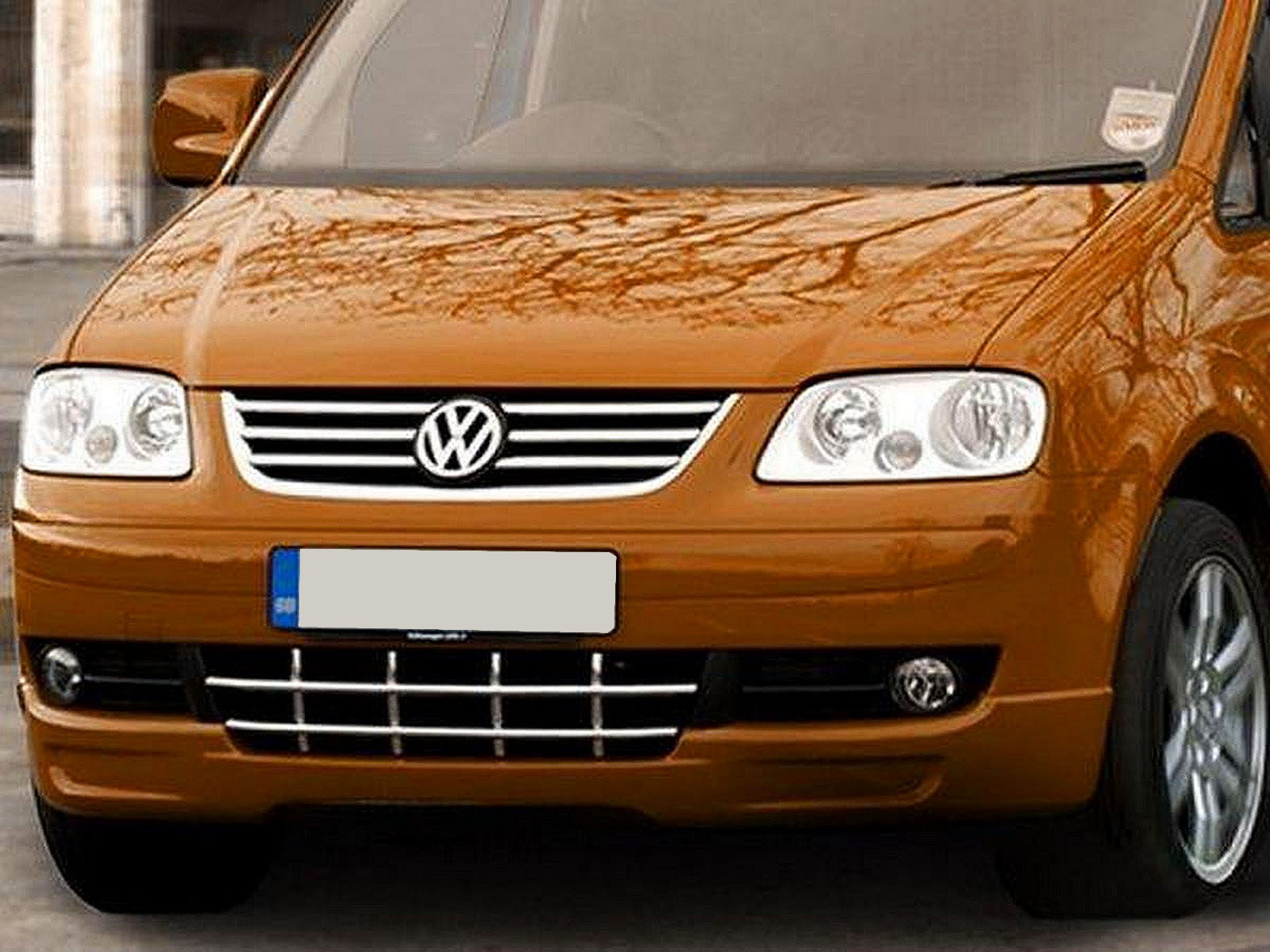 sportline front bumper spoiler lip for vw touran 03 06 + caddy 03 10