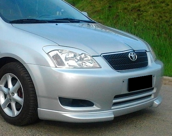 trd style front bumper spoiler lip for toyota corolla e12 2000 2004 hatchback