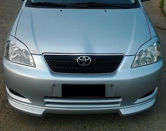 trd style front bumper spoiler lip for toyota corolla e12 2000 2004 hatchback
